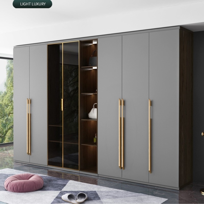 Tay nắm tủ quần áo cổ điển Vàng đen 1000mm Trang trí dài cho phòng ngủ