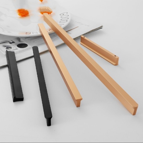 Cabinet Door Cabinet Drawer T Handle Modern Simple Aluminum Alloy Longened Scandinavian Wardrobe Door Handle (Màn cầm cửa tủ quần áo Scandinavian)