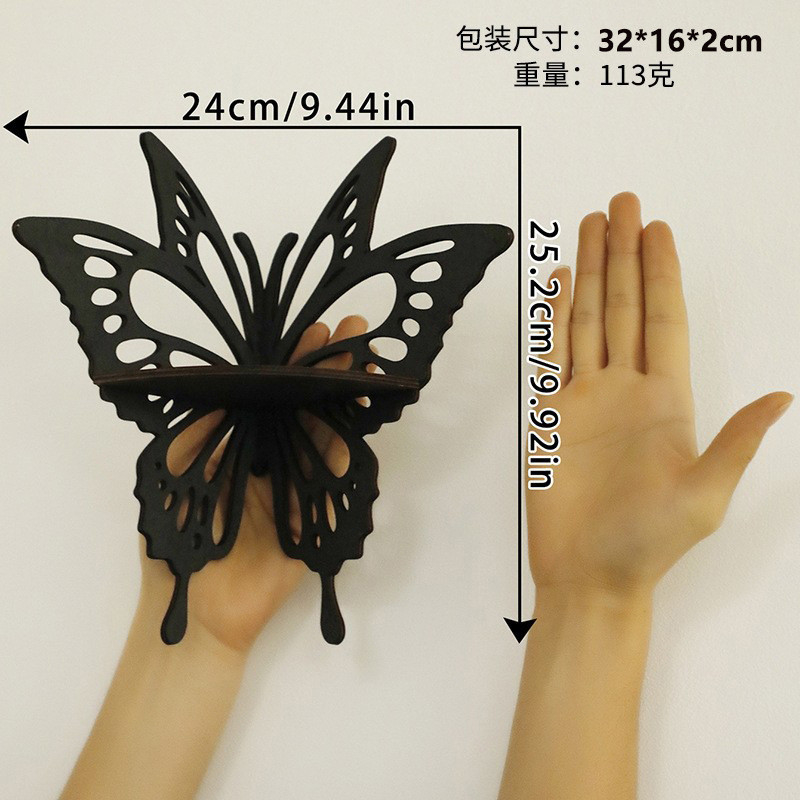 Cửa hàng góc bướm gỗ Creative Shelf Wall Decorations Candle Holders For Home Decor
