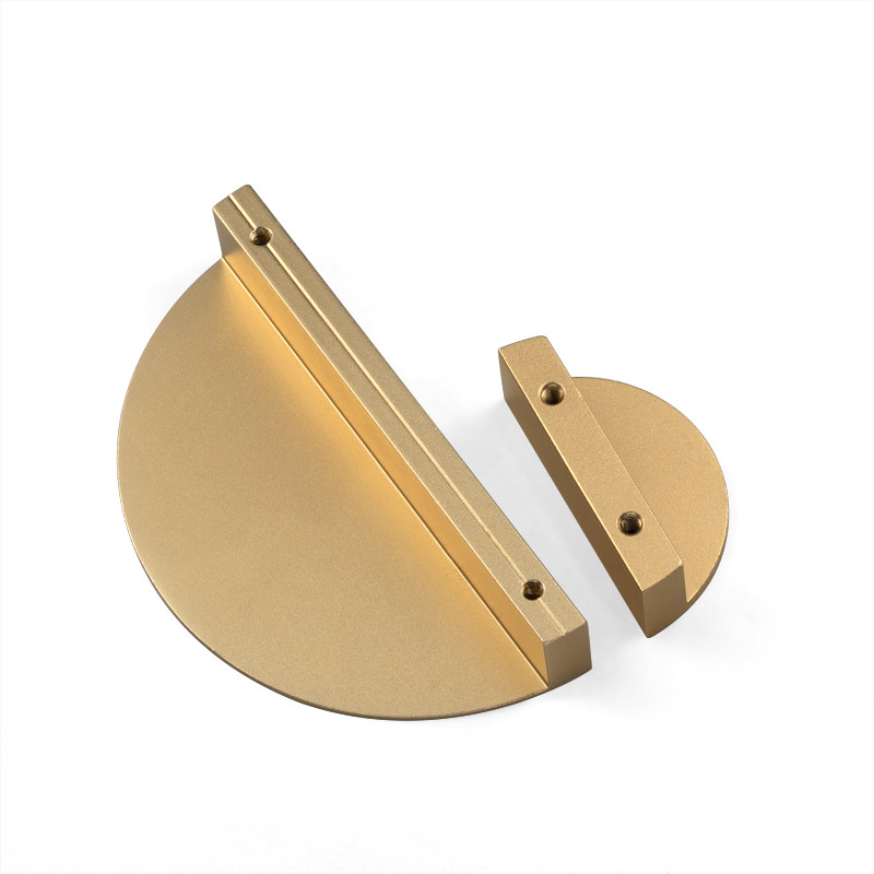 Tủ chuyển tiếp Luxe Hình bán nguyệt Tay nắm bằng đồng thau Satin Tay nắm tủ bếp 2,63in 3,54in 4,7 inch