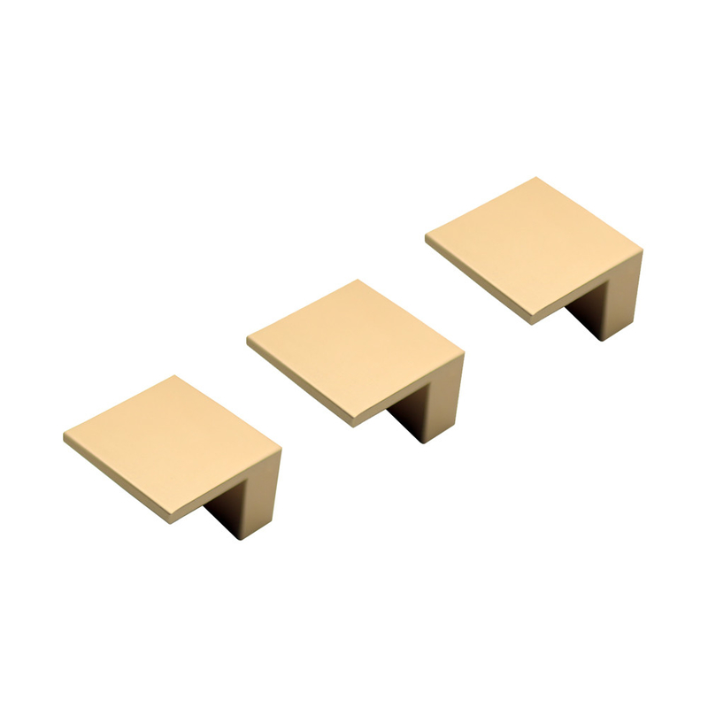 Núm tủ kim loại hiện đại màu đen vuông 1,2 inch Ngăn kéo nhôm Xử lý kiểu chữ L