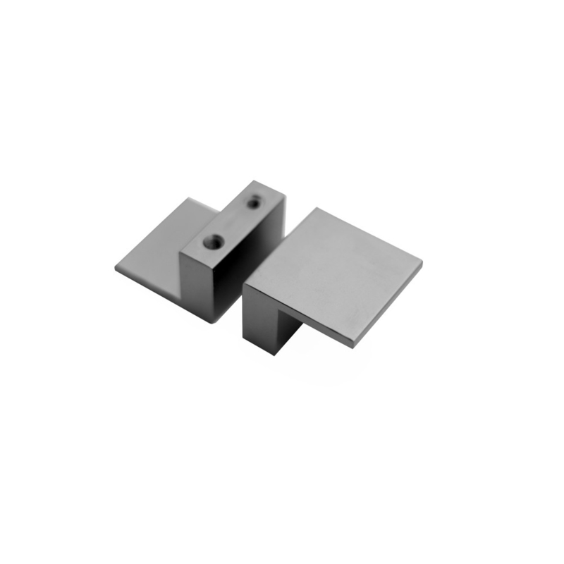 Núm tủ kim loại hiện đại màu đen vuông 1,2 inch Ngăn kéo nhôm Xử lý kiểu chữ L