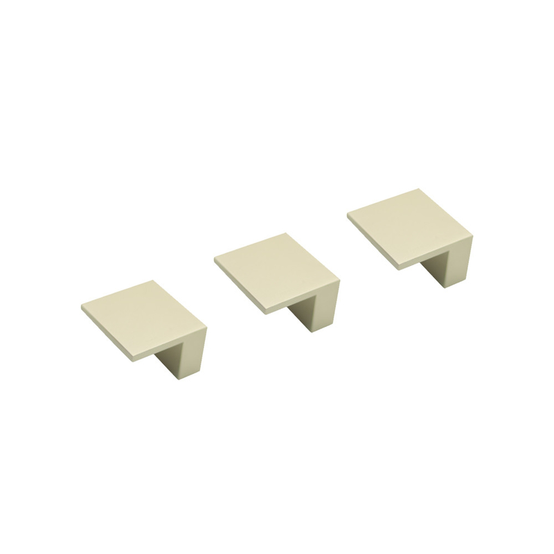 Núm tủ kim loại hiện đại màu đen vuông 1,2 inch Ngăn kéo nhôm Xử lý kiểu chữ L